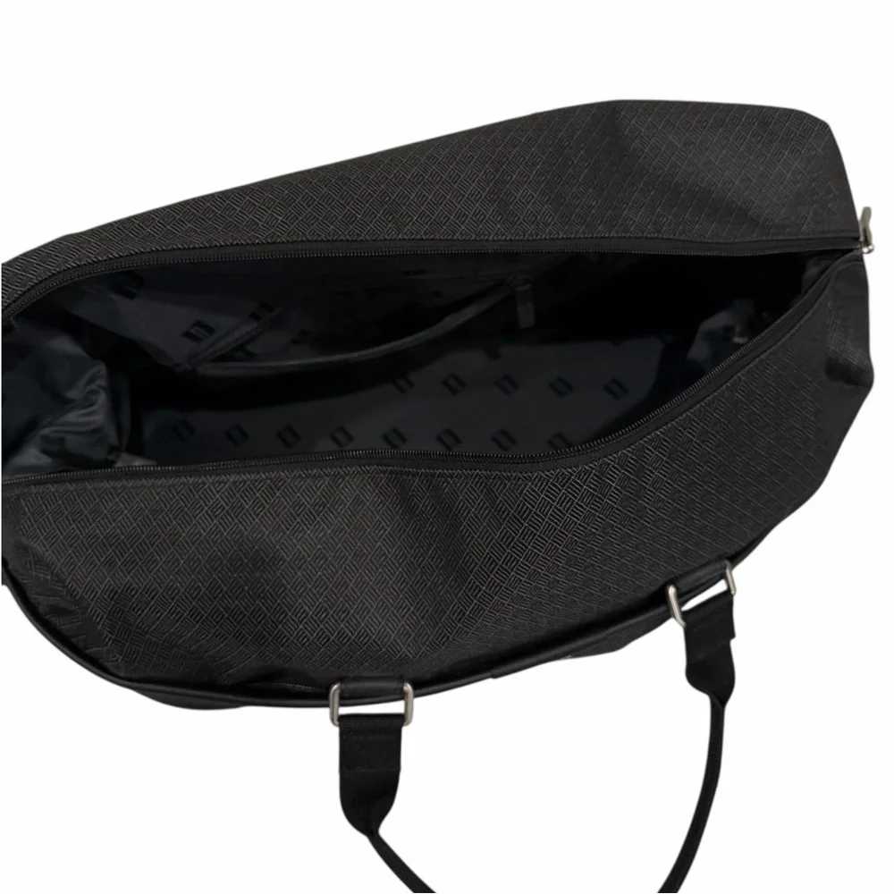 Hartmann Herringbone Luxe Duffel Black Carry-On Weekend Travel Bag